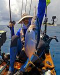 A Yellow Jack and Little Tunny taken while trolling a Yozuri Crystal Minnow.