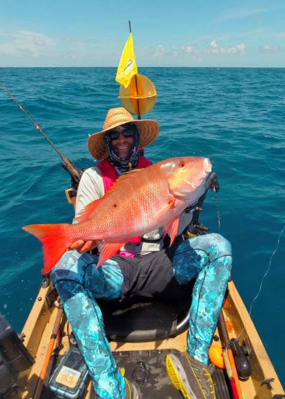 Mutton snapper took on the downrigger with a slow-trolled goggle-eye.